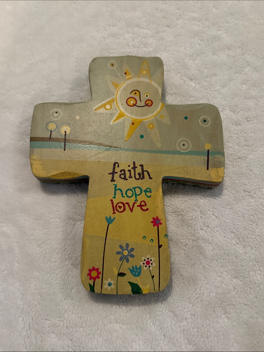 Natural Life Home Faith Hope Love Decorative Cross Wall Décor